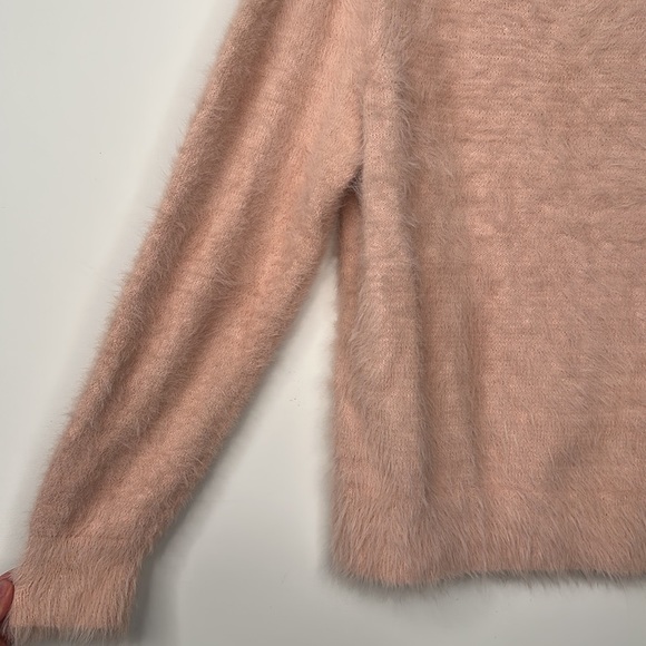 Joe Fresh X Jillian Harrison Fuzzy Sweater Womens Size L Pink - Picture 5 of 5